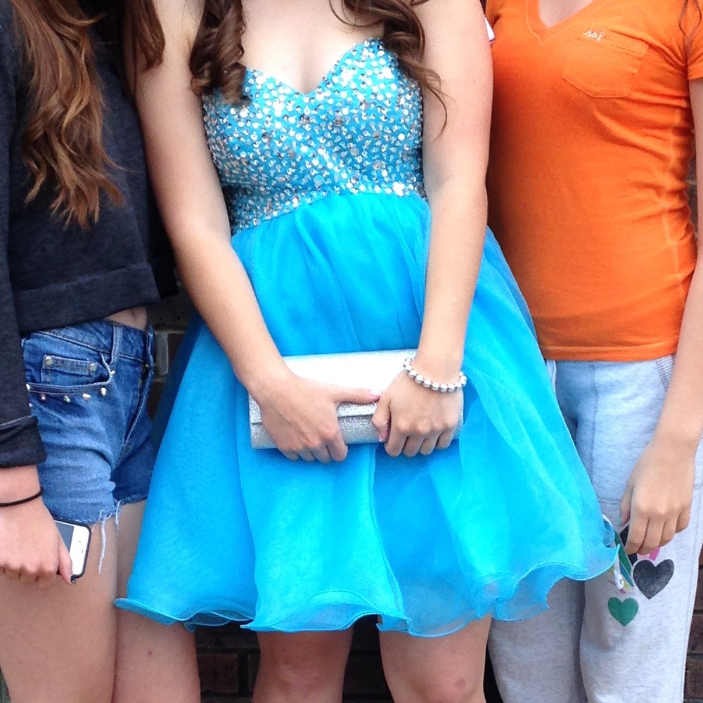 Blue homecoming dress